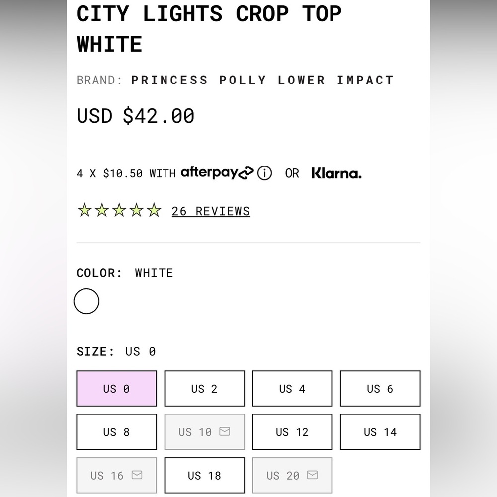 City Lights Crop Top White - Picture 6 of 8